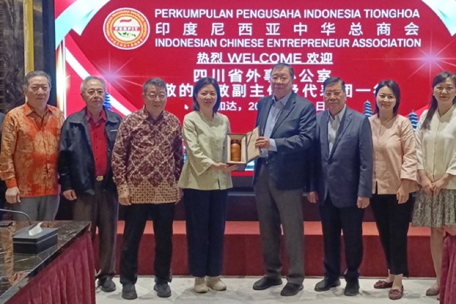 Sichuan Provincial Foreign Affairs Office Delegation Visits Indonesian Chinese Entrepreneur Association